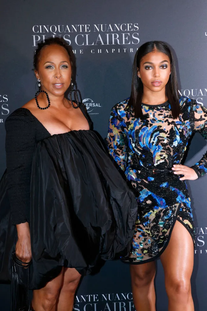 lori harvey and marjorie harvey in a fshion show